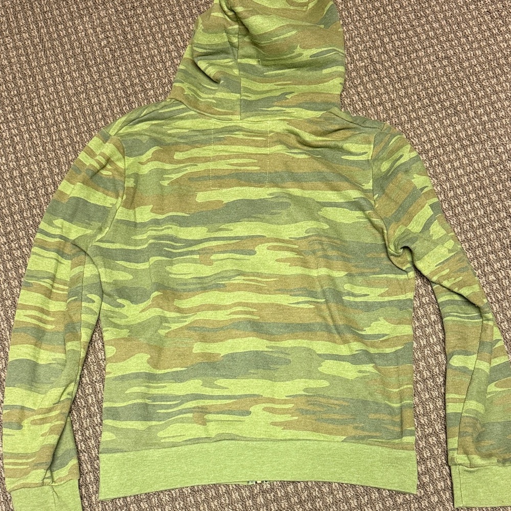 Aviator Nation Green Camo Jacket with Rainbow Stripe sz L - Picture 6 of 6